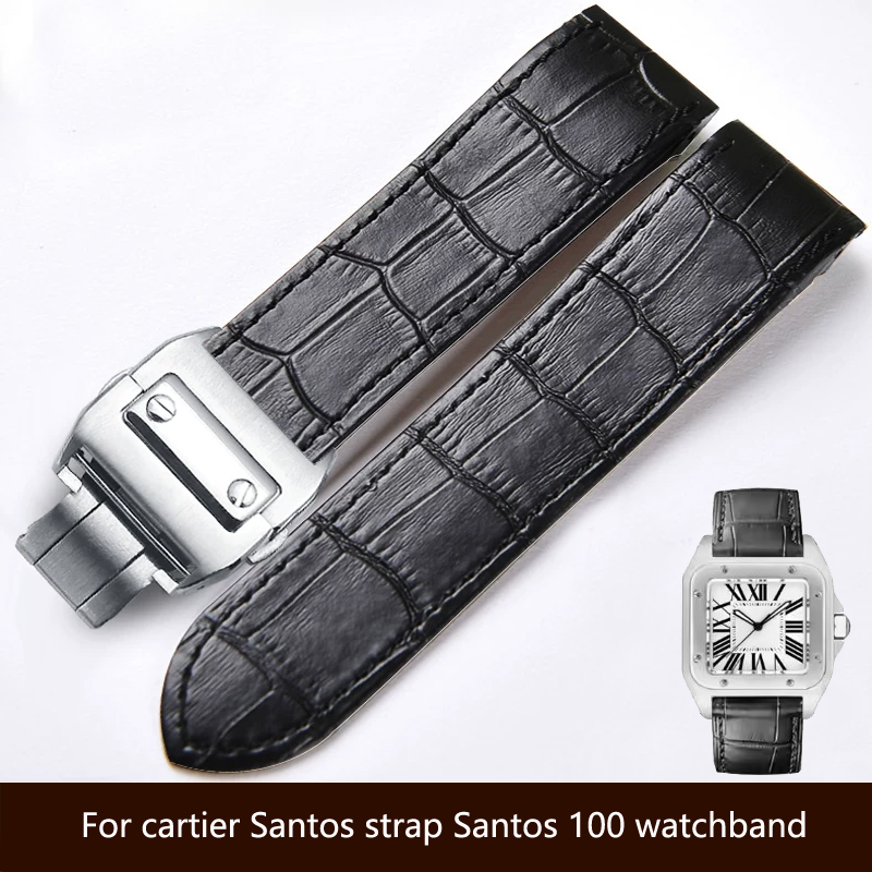 Cartier Watch Santos - High quality Genuine Leather watch strap