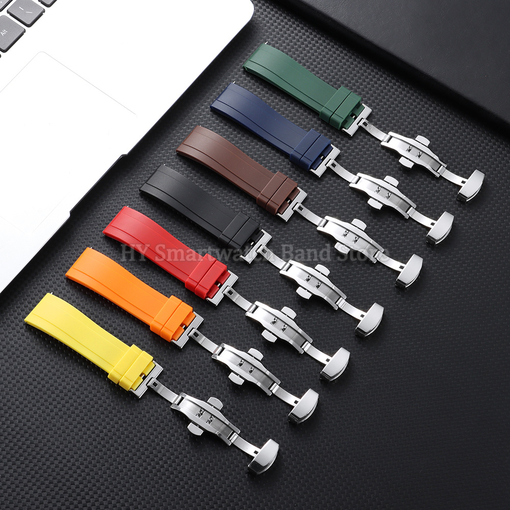 18mm 20mm 22mm 24mm Silicone W - Suede Strap Watch ulasan dan harga