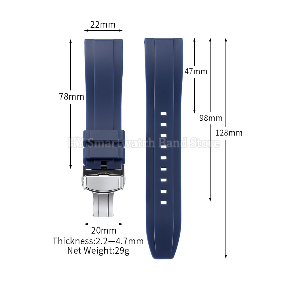 18mm 20mm 22mm 24mm Silicone W - Suede Strap Watch ulasan dan harga