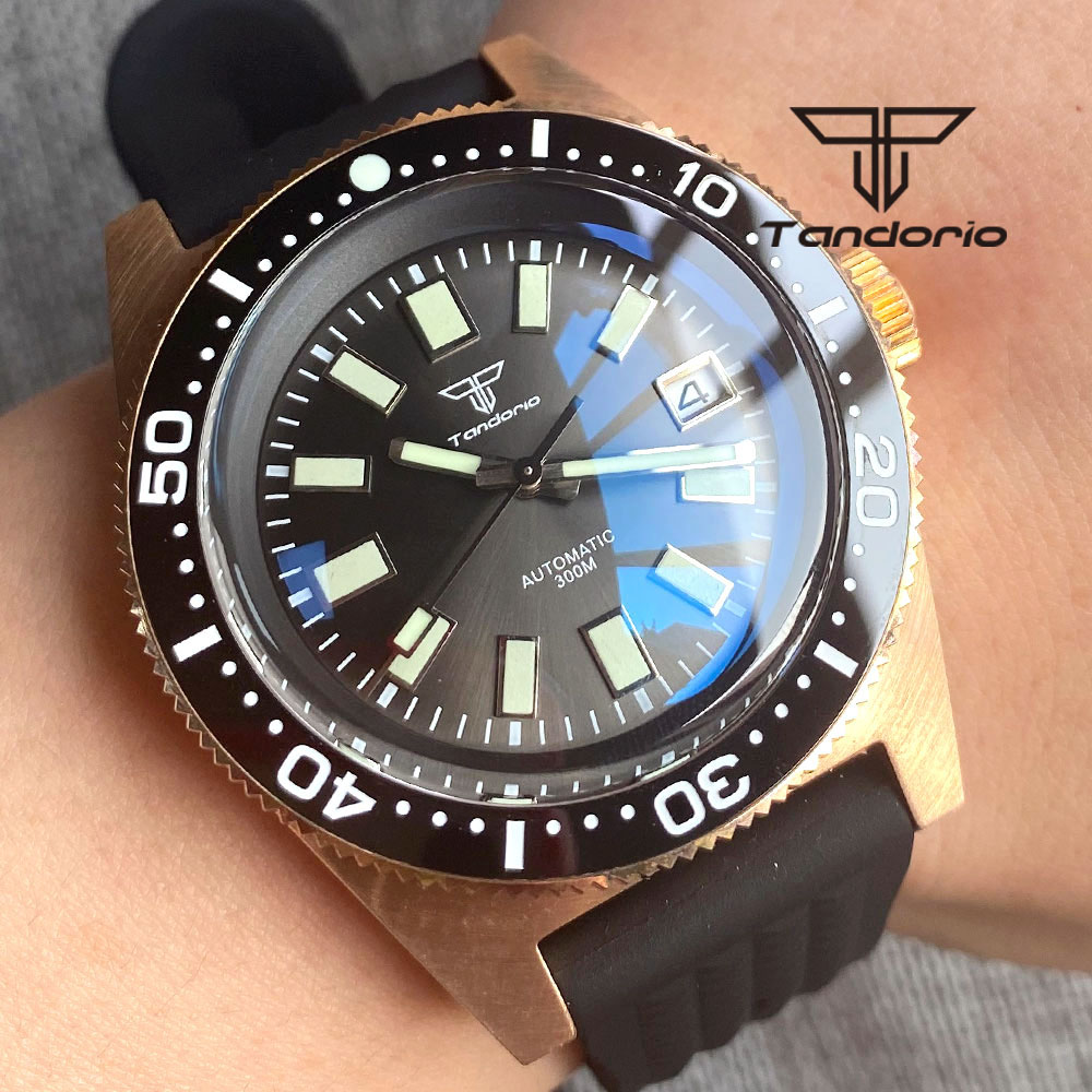 Tandorio 62 MAS CUSN8 Solid Br - Rubber Strap Diver ulasan dan harga