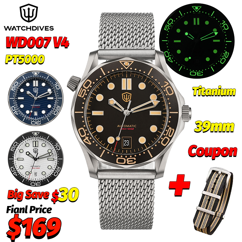 Watchdives Wd007 V4 39Mm NTTD  - Rolex Watch Submariner ulasan dan harga