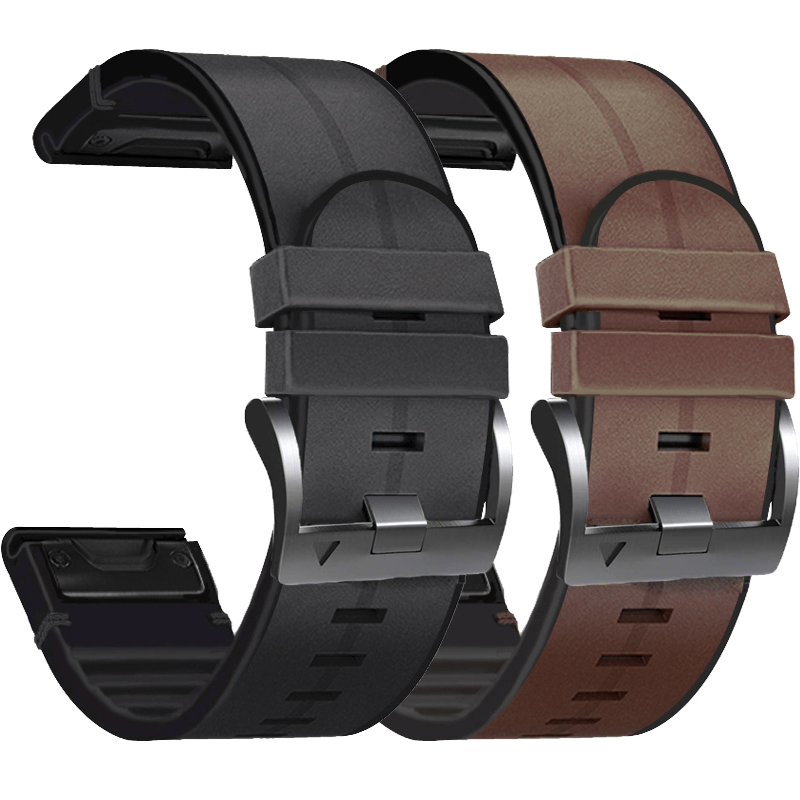 22mm 26mm QuickFit Leather + S - Silicone Watch Band 22Mm ulasan dan harga