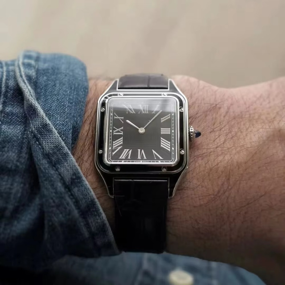 15.5mm 17.5mm 19mm Alligator P - Cartier Watch Santos ulasan dan harga