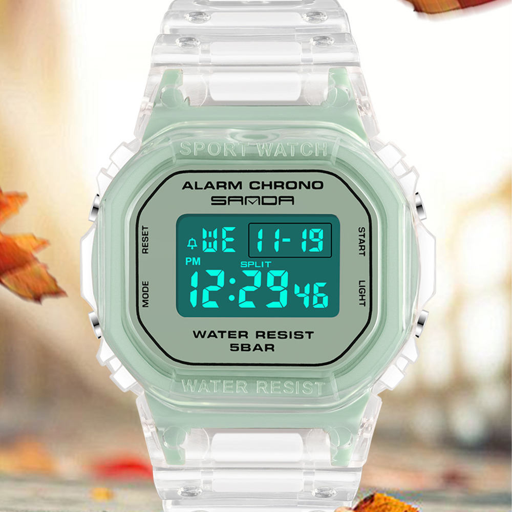 SANDA White Fashion Sport Watc - Rubber Strap Diver ulasan dan harga