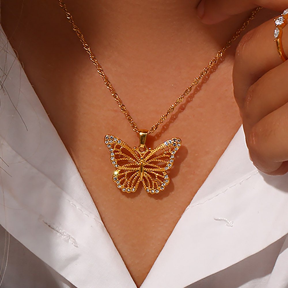 E.B.belle Jewelry Stainless St - Butterfly Clasp Deployant ulasan dan harga