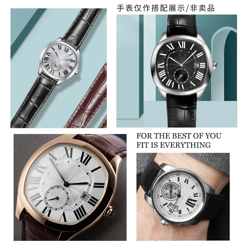 Watchband Genuine Leather Watc - Cartier Watch Tank ulasan dan harga