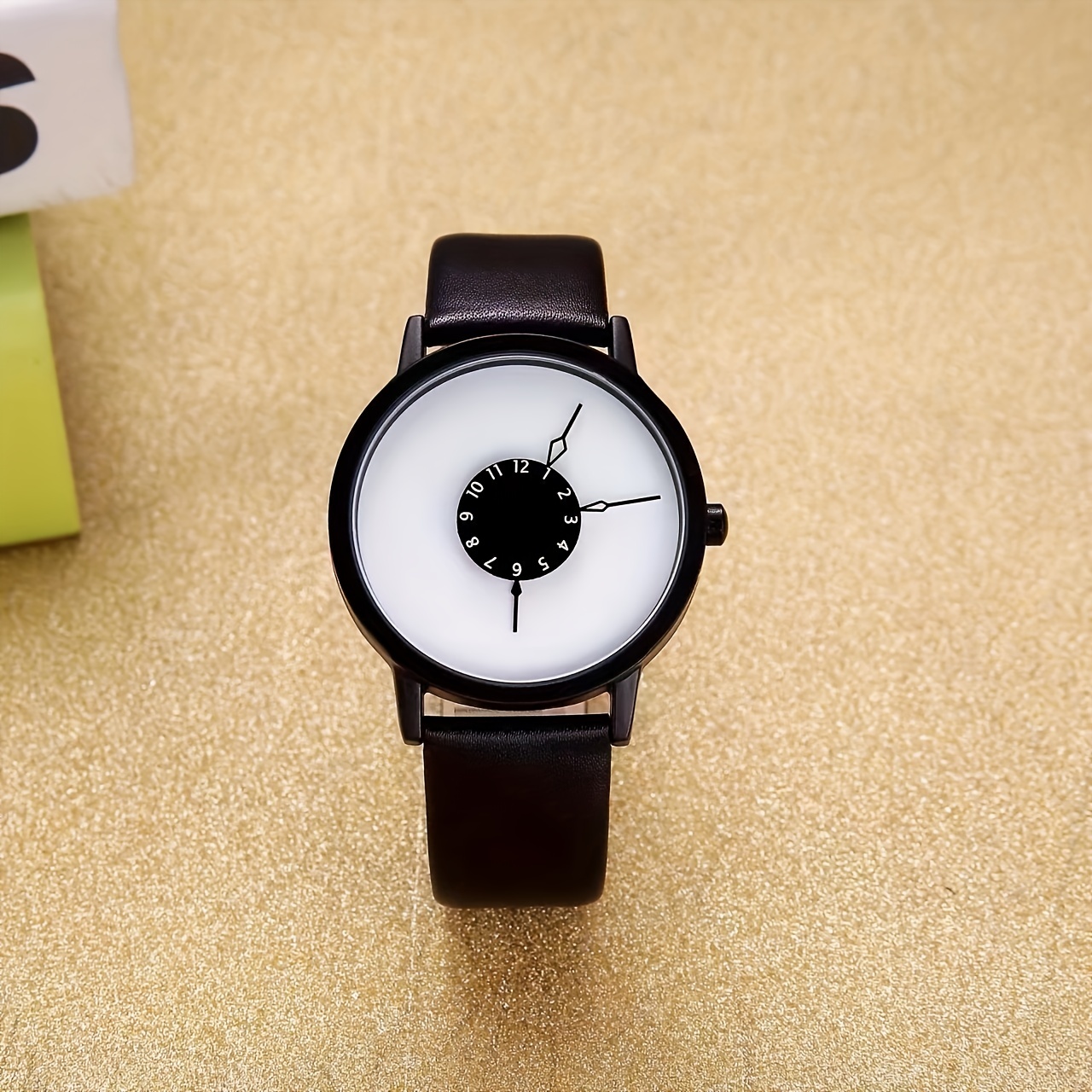 1PC Personality Concept Black  - Canvas Strap Watch ulasan dan harga