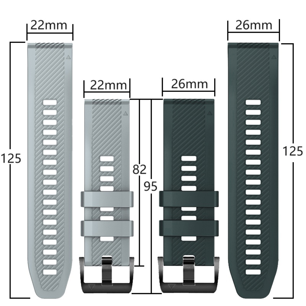 26/22mm Watch Strap For Garmin - Silicone Watch Band 22Mm ulasan dan harga
