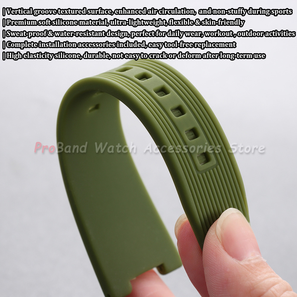 25*12mm Silicone Watch Strap f - Patek Philippe Watch Nautilus ulasan dan harga